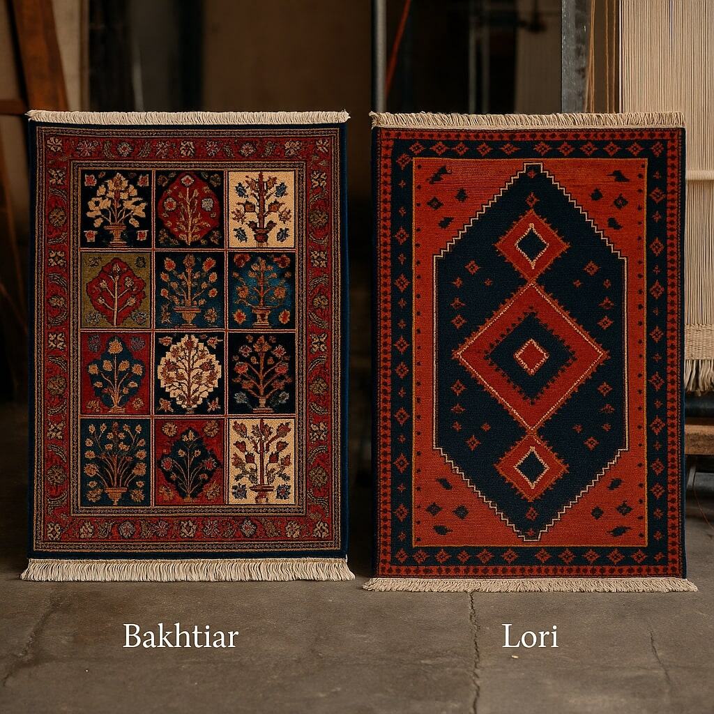 تفاوت های کلیدی میان فرش بختیاری و فرش لری