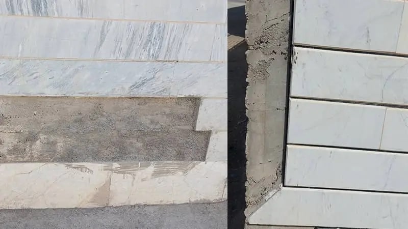 پیچ و رولپلاک کردن سنگ نما