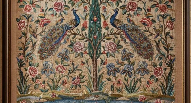 هنر ابریشم کاری در صنایع دستی