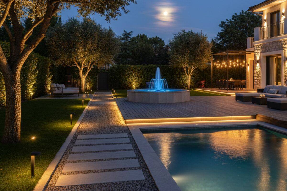 نورپردازی حرفه ای باغ و ویلا