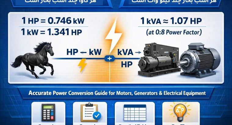 هر کاوا چند اسب بخار است؟ هر اسب بخار چند کیلو وات است؟