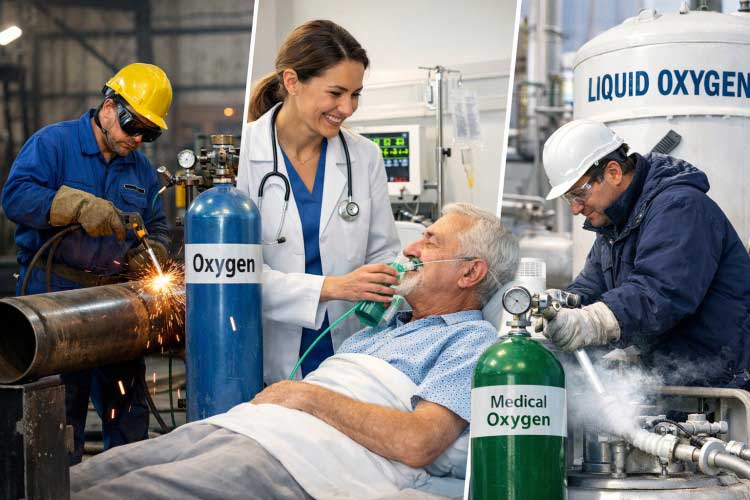 نقش گاز اکسیژن در صنایع سنگین